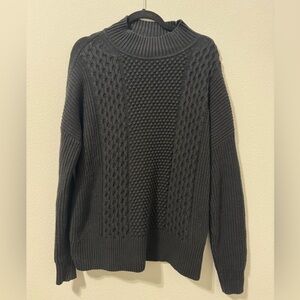 Gap black mock neck knit sweater
